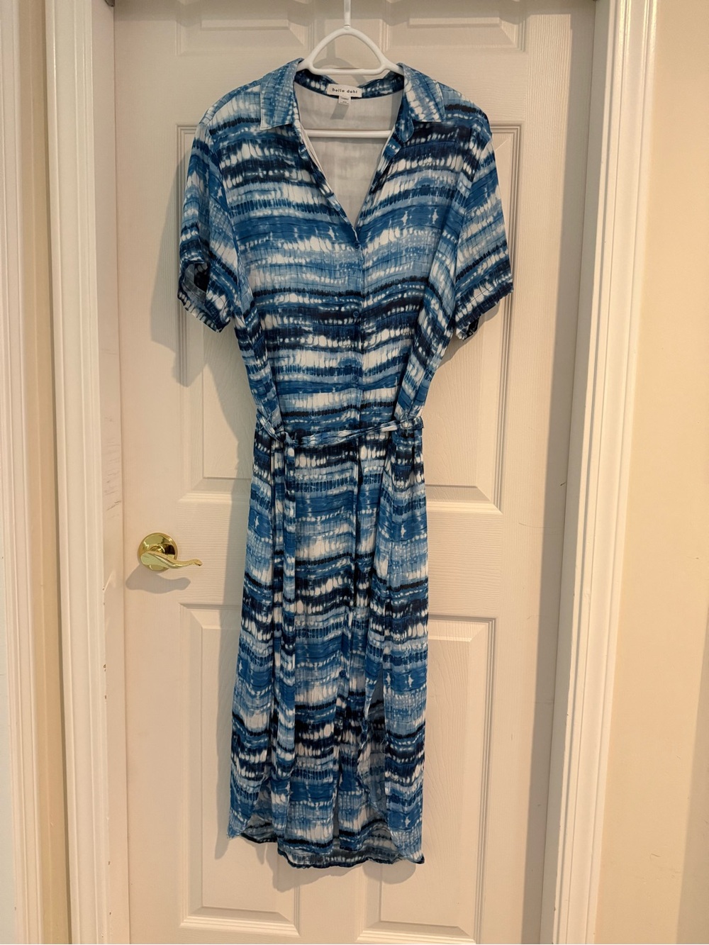 Bella Dahl Indigo Dye Shirt Dress with Belt Size medium